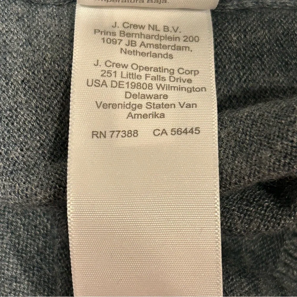 J.CREW Men’s Merino Wool-Blend Half-Zip Sweater, Blue-gray, Distinguished, Sz L